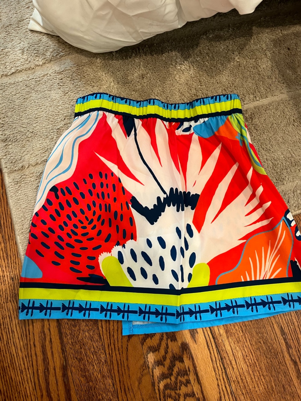 SHEIN Bright Multicolor Tropical Print Mini Skirt - Picture 6 of 6
